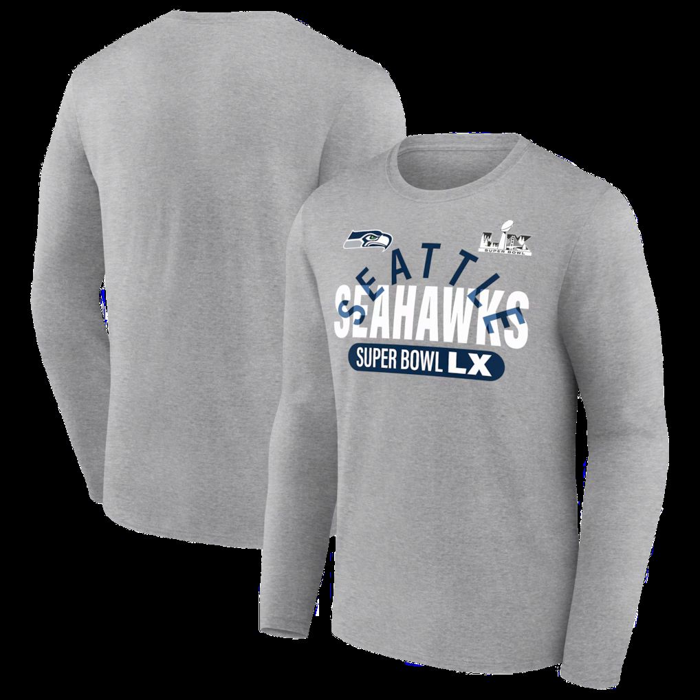 Men 2026 Nike NFL Seattle Seahawks Hooded long sleeved T-shirt grey 011->nfl t-shirts->Sports Accessory